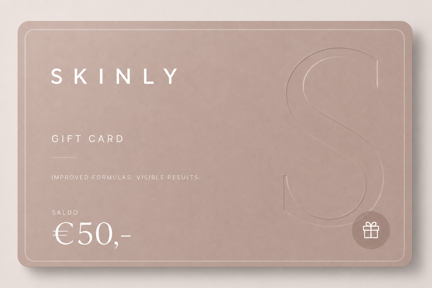 Buy a SKINLY Gift Card / €50,-