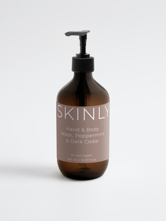 Hand & Body Wash, Peppermint & Dark Cedar