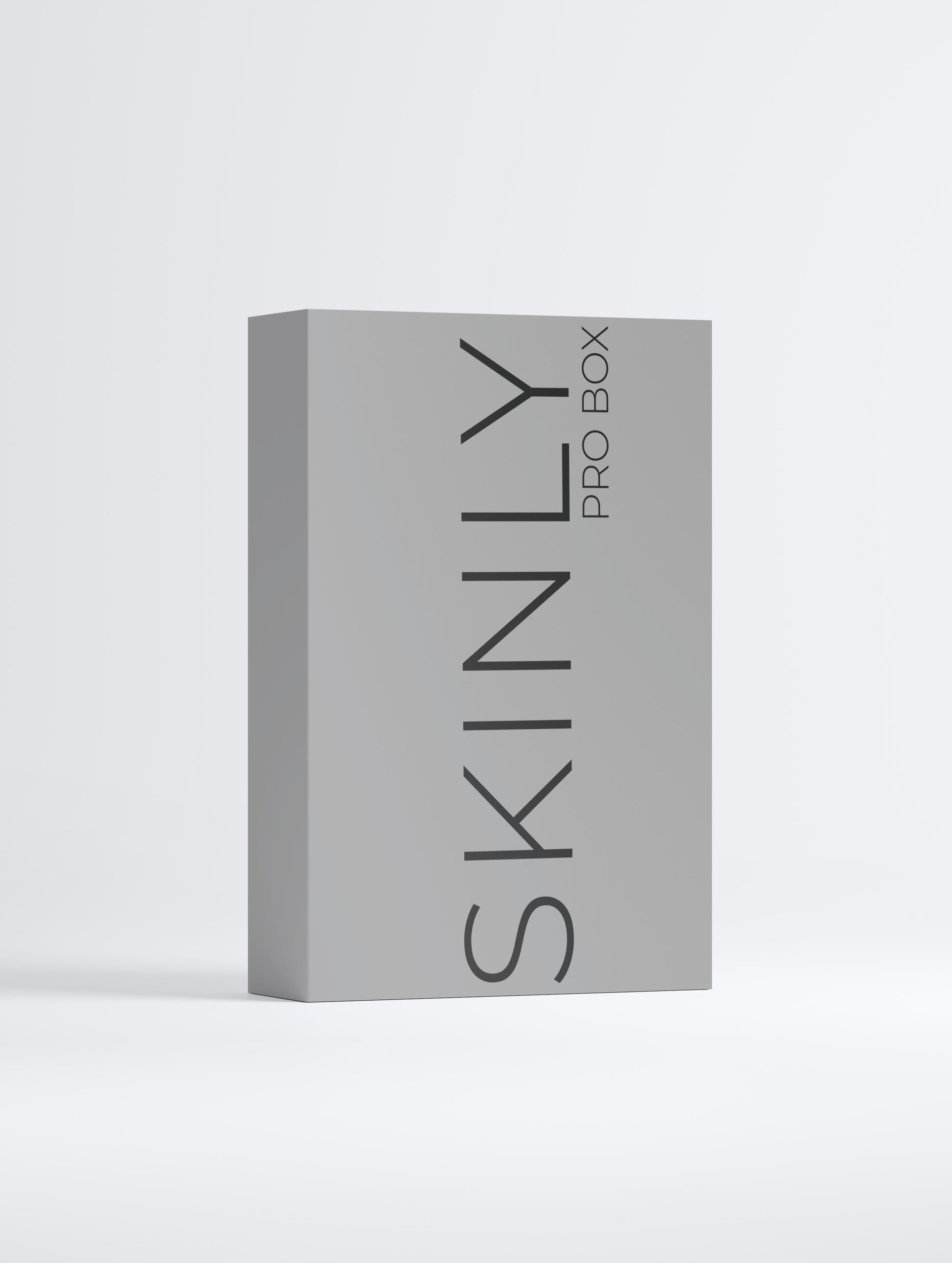 SKINLY Pro Box Clear Complexion Collection packaging, luxury skincare gift set box for acne-prone skin with anti-aging benefits and clear complexion routine