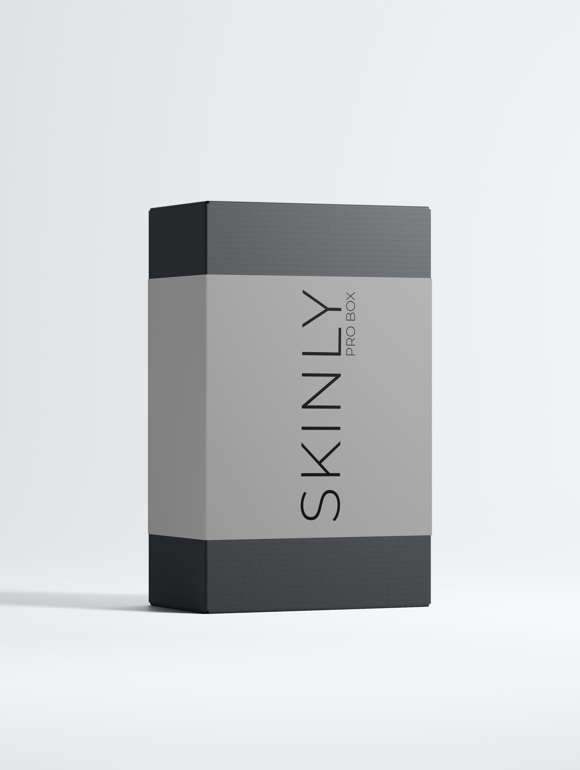 SKINLY PRO Sensitive Body Duo box packaging, professional skincare set for sensitive skin, soothing and hydrating body care for soft smooth and healthy skin