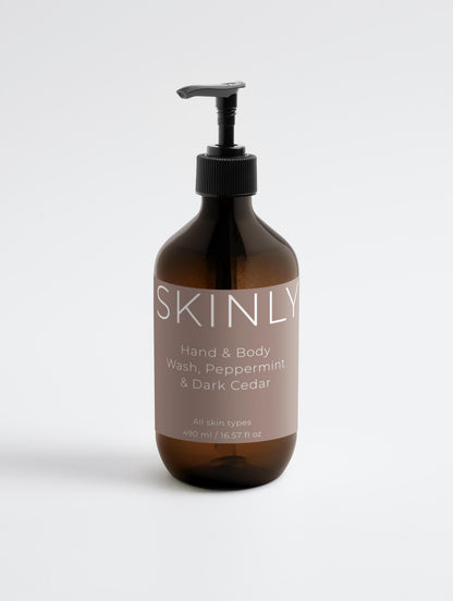 Hand & Body Wash, Peppermint & Dark Cedar